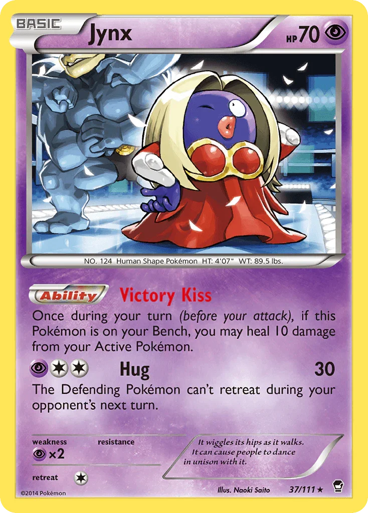 37, Normal, Psychic, Psychic[×2], Rare, Reverse Holofoil, XY: Furious Fists Jynx (37/111) [XY: Furious Fists] - Trading Card World