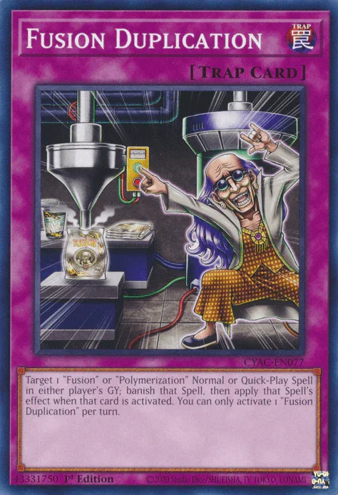 1st Edition, Common, Cyberstorm Access, Normal Trap, Trap Fusion Duplication [CYAC-EN077] Common - Trading Card World
