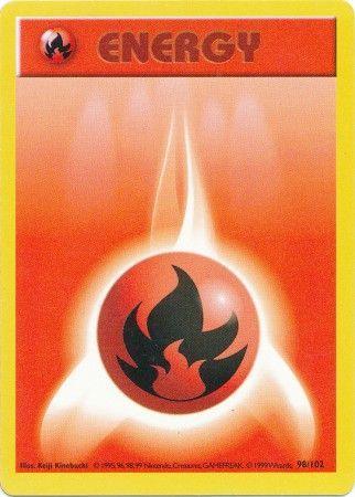 98, Base Set Shadowless Unlimited, Basic Energy, Common, Normal Fire Energy (98/102) [Base Set Shadowless Unlimited] - Trading Card World
