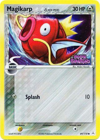 69, Common, EX: Holon Phantoms, Lightning[×2], Metal, Reverse Holofoil Magikarp (69/110) (Delta Species) (Stamped) [EX: Holon Phantoms] - Trading Card World