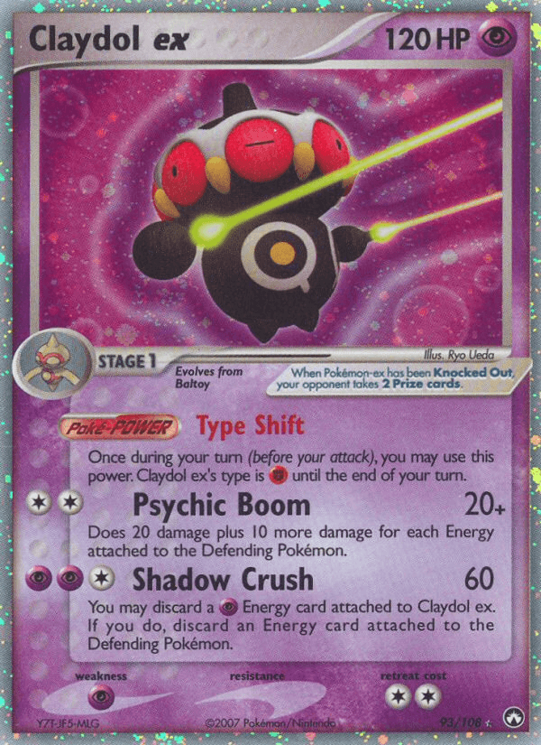 93, EX: Power Keepers, Holofoil, Psychic, Psychic[×2], Ultra Rare Claydol ex (93/108) [EX: Power Keepers] - Trading Card World