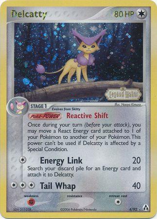 Colorless, EX: Legend Maker, Fighting[×2], Holo Rare, Reverse Holofoil Delcatty (4/92) (Stamped) [EX: Legend Maker] - Trading Card World