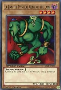 1st Edition, Common, Dark, Fiend, Normal Monster, Speed Duel: Battle City Box La Jinn the Mystical Genie of the Lamp [SBCB-EN090] Common - Trading Card World