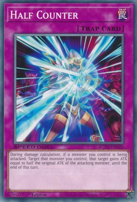 1st Edition, Common, Normal Trap, Speed Duel GX: Duelists of Shadows, Trap Half Counter [SGX3-END20] Common - Trading Card World