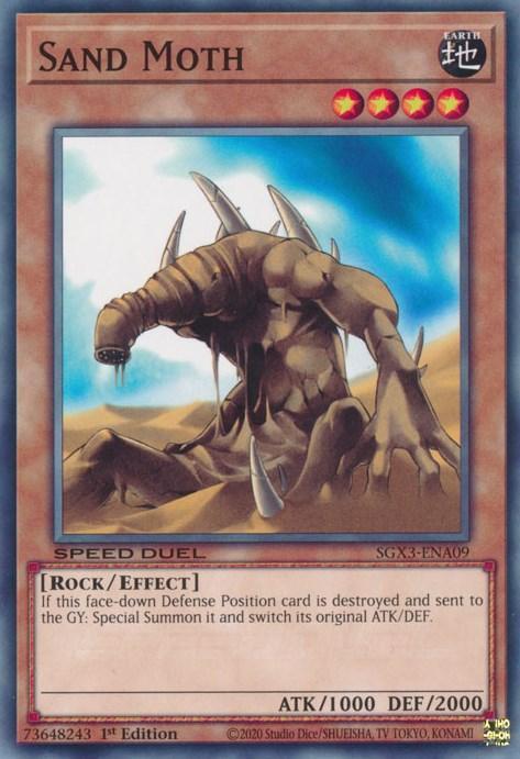 1st Edition, Common, Earth, Effect Monster, Rock, Speed Duel GX: Duelists of Shadows Sand Moth [SGX3-ENA09] Common - Trading Card World