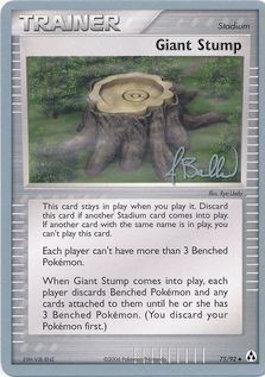 75, Normal, Stadium, Uncommon, World Championships 2006 Giant Stump (75/92) (Eeveelutions - Jimmy Ballard) [World Championships 2006] - Trading Card World