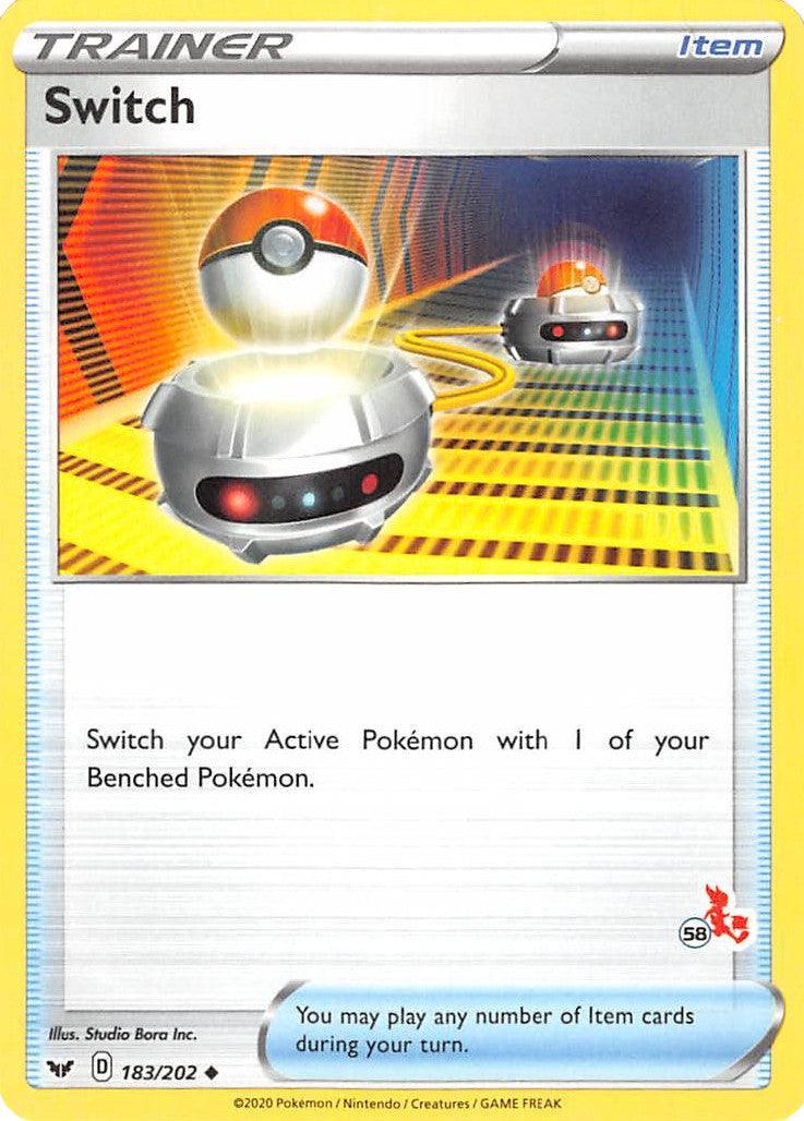 183, Battle Academy 2022, Item, Normal, Uncommon Switch (183/202) (Cinderace Stamp #58) [Battle Academy 2022] - Trading Card World