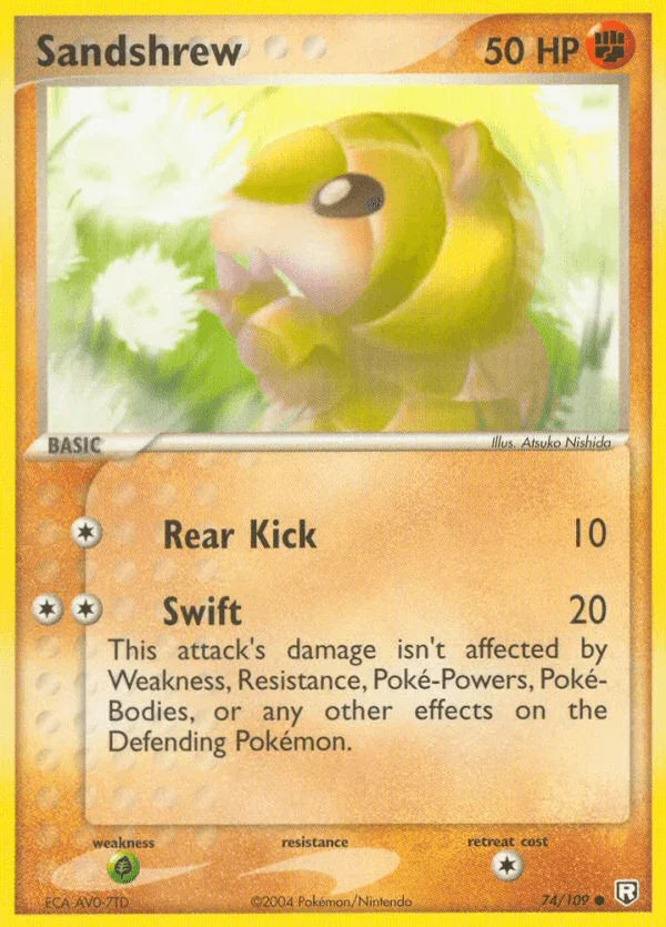 74, Common, EX: Team Rocket Returns, Fighting, Grass[×2], Normal Sandshrew (74/109) [EX: Team Rocket Returns] - Trading Card World