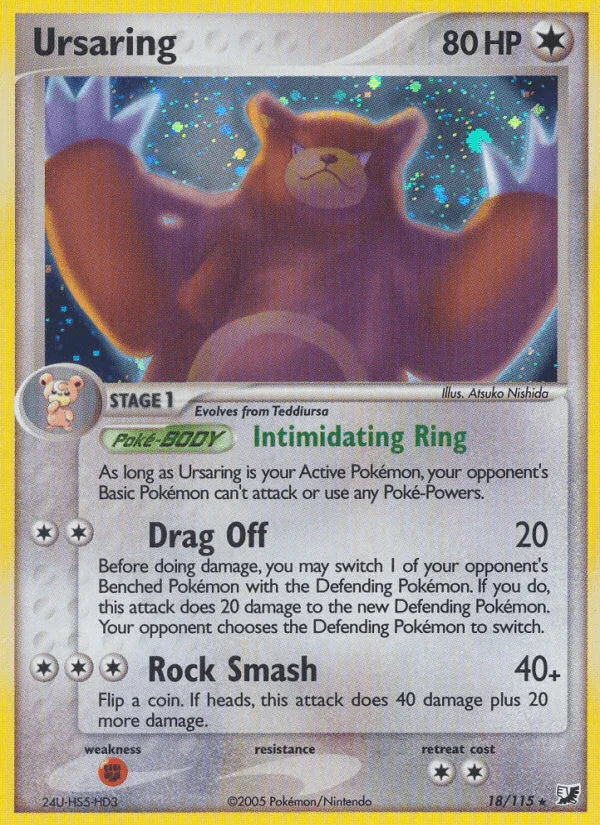 18, Colorless, EX: Unseen Forces, Fighting[×2], Holo Rare, Holofoil Ursaring (18/115) [EX: Unseen Forces] - Trading Card World