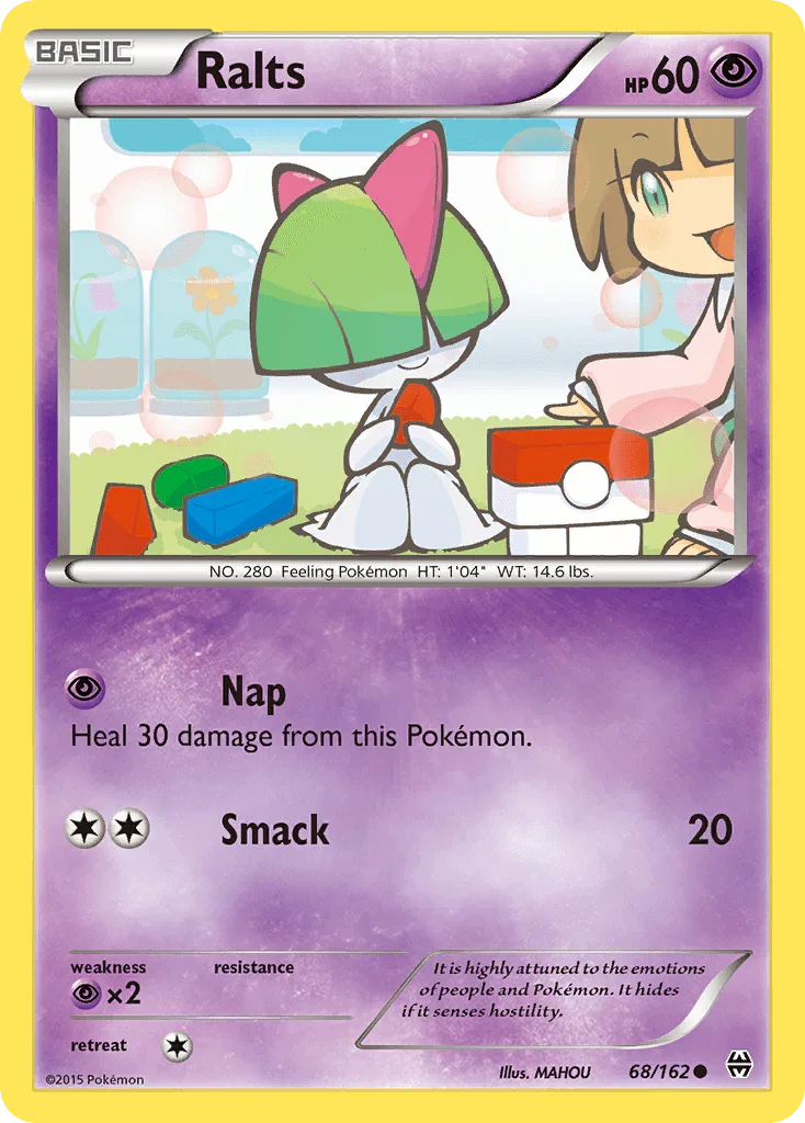 68, Common, Normal, Psychic, Psychic[×2], Reverse Holofoil, XY: BREAKthrough Ralts (68/162) [XY: BREAKthrough] - Trading Card World
