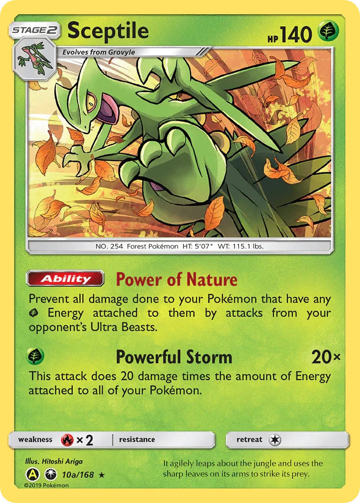 10a, Alternate Art Promos, Fire [x2], Grass, Holofoil, Promo Sceptile (10a/168) [Alternate Art Promos] - Trading Card World