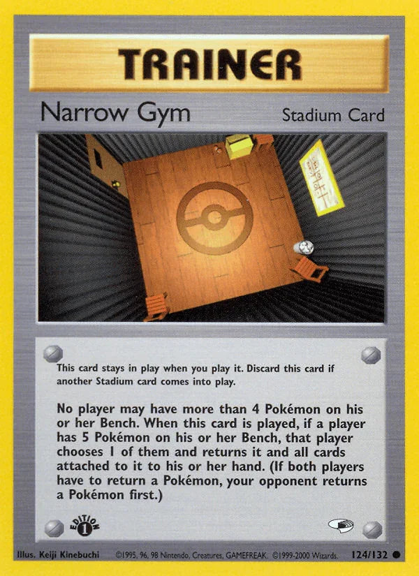 124, 1st Edition Normal, Common, Gym Heroes 1st Edition, Stadium Narrow Gym (124/132) [Gym Heroes 1st Edition] - Trading Card World