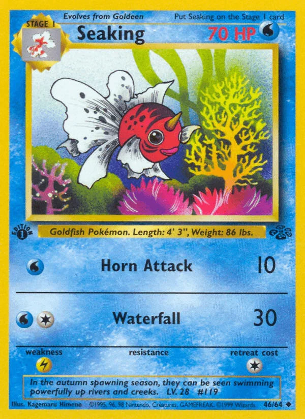 1st Edition Normal, 46, Jungle 1st Edition, Lightning[×2], Uncommon, Water Seaking (46/64) [Jungle 1st Edition] - Trading Card World