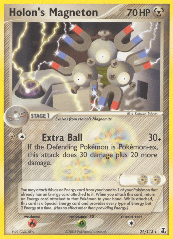 22, EX: Delta Species, Fire[×2], Grass[-30], Metal, Normal, Rare Holon's Magneton (22/113) [EX: Delta Species] - Trading Card World