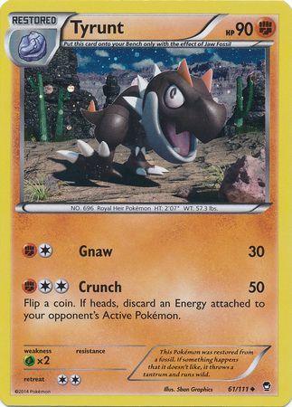 61, Fighting, Grass[×2], Holofoil, Promo, XY: Furious Fists Tyrunt (61/111) (Cosmos Holo) [XY: Furious Fists] - Trading Card World