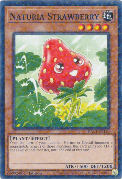 1st Edition, Common, Earth, Effect Monster, Hidden Arsenal: Chapter 1, Plant Naturia Strawberry (Duel Terminal) [HAC1-EN110] Common - Trading Card World