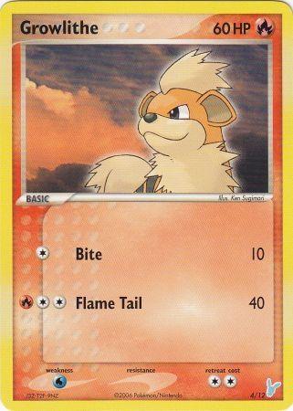 EX: Trainer Kit 2 - Minun, Fire, Normal, Promo, Water[×2] Growlithe (4/12) [EX: Trainer Kit 2 - Minun] - Trading Card World