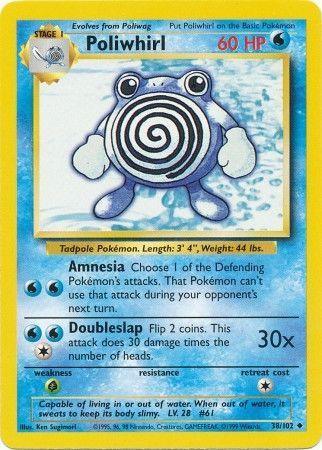 38, Base Set Unlimited, Grass[×2], Normal, Uncommon, Water Poliwhirl (38/102) [Base Set Unlimited] - Trading Card World