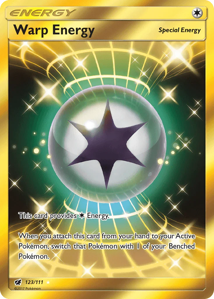 123, Colorless, Holofoil, Secret Rare, Sun & Moon: Crimson Invasion Warp Energy (123/111) [Sun & Moon: Crimson Invasion] - Trading Card World