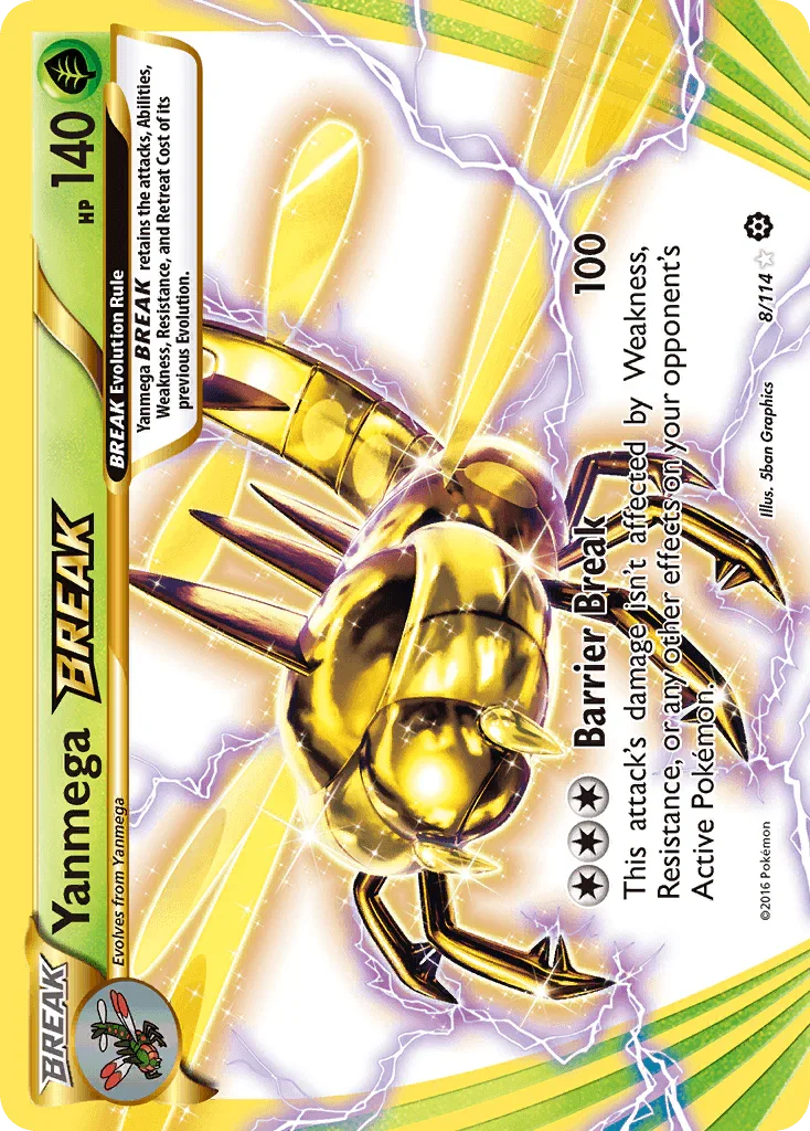 Grass, Holofoil, Ultra Rare, XY: Steam Siege Yanmega BREAK (8/114) [XY: Steam Siege] - Trading Card World