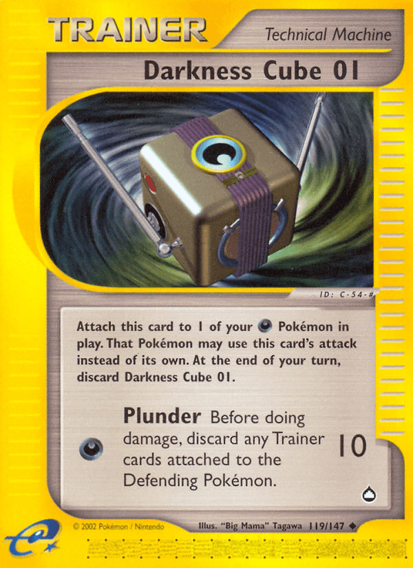 119, Aquapolis, Item, Normal, Reverse Holofoil, Uncommon Darkness Cube 01 (119/147) [Aquapolis] - Trading Card World
