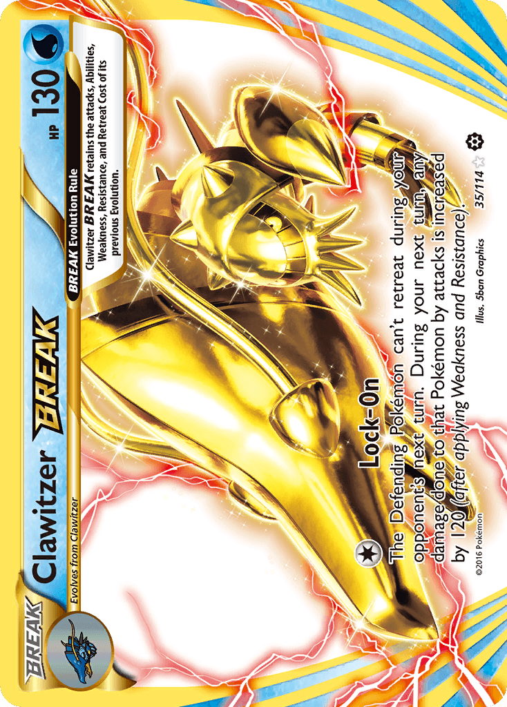 35, Holofoil, Ultra Rare, Water, XY: Steam Siege Clawitzer BREAK (35/114) [XY: Steam Siege] - Trading Card World