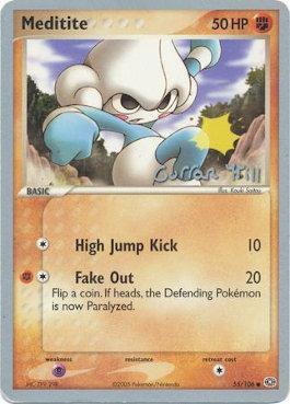 55, Common, Fighting, Normal, Psychic[x2], World Championships 2005 Meditite (55/106) (Bright Aura - Curran Hill's) [World Championships 2005] - Trading Card World