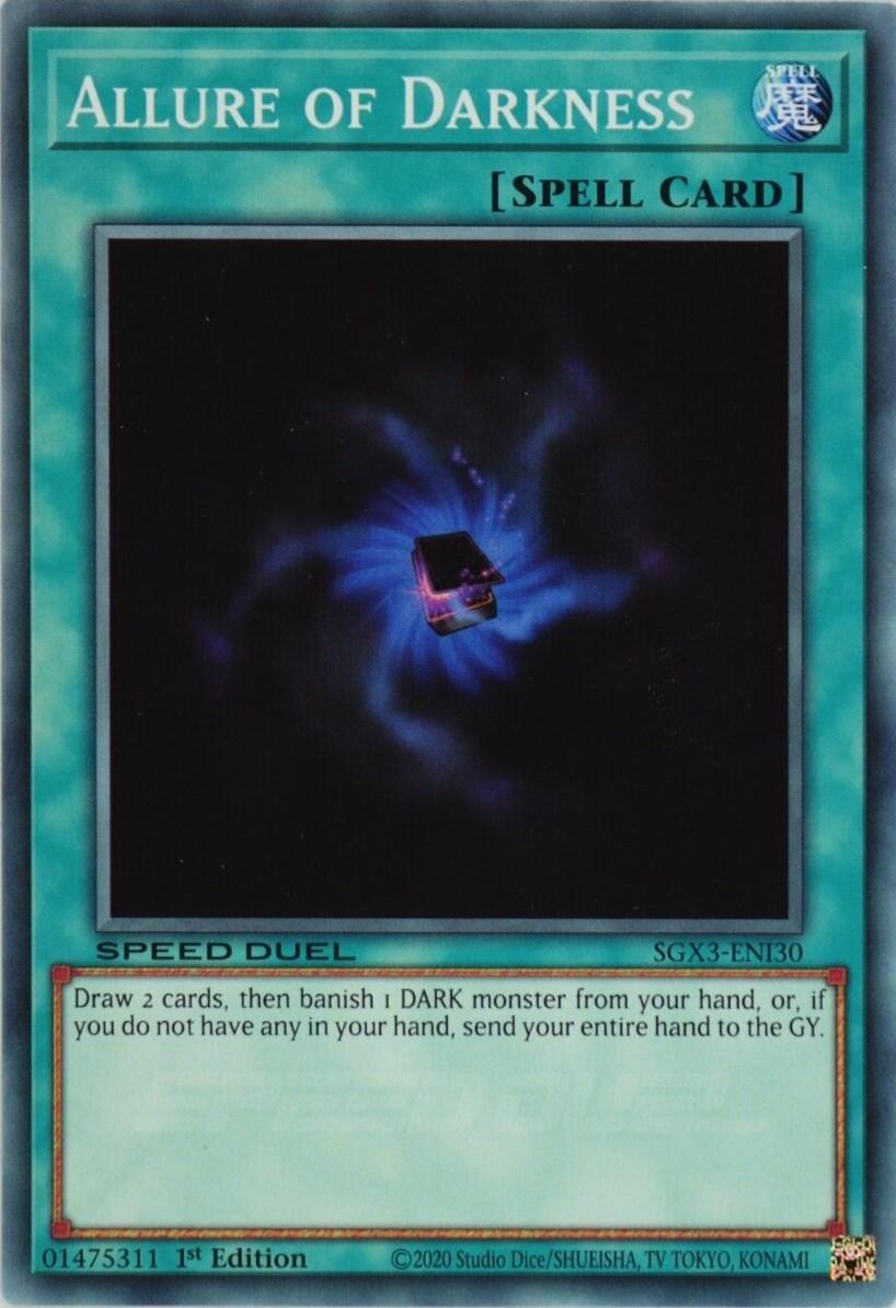 1st Edition, Common, Normal Spell, Speed Duel GX: Duelists of Shadows, Spell Allure of Darkness [SGX3-ENI30] Common - Trading Card World