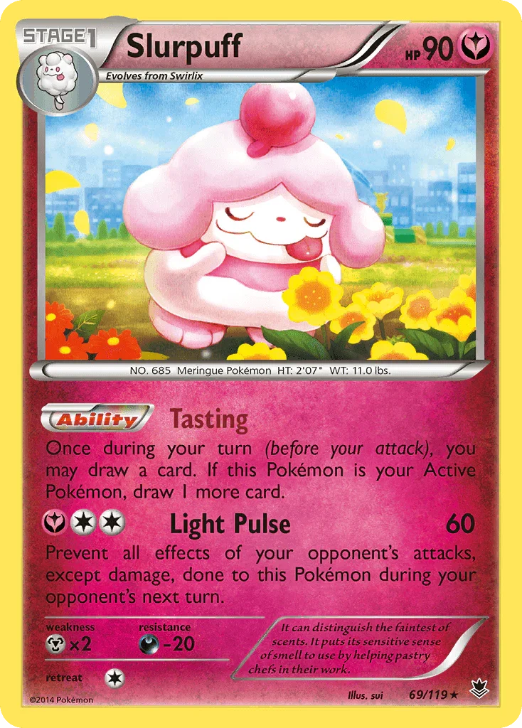 69, Darkness[-20], Fairy, Holo Rare, Holofoil, Metal[×2], Reverse Holofoil, XY: Phantom Forces Slurpuff (69/119) [XY: Phantom Forces] - Trading Card World