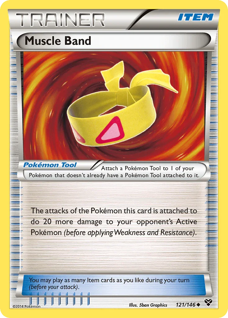 121, Item, Normal, Reverse Holofoil, Uncommon, XY: Base Set Muscle Band (121/146) [XY: Base Set] - Trading Card World