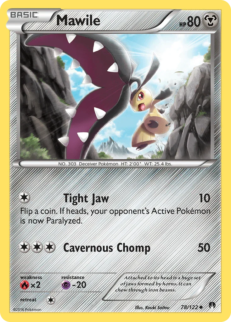 78, Fire[×2], Metal, Normal, Psychic[-20], Reverse Holofoil, Uncommon, XY: BREAKpoint Mawile (78/122) [XY: BREAKpoint] - Trading Card World