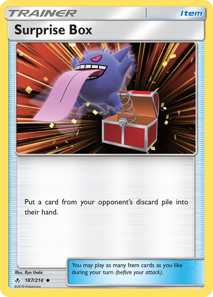 187, Item, Normal, Reverse Holofoil, Sun & Moon: Unbroken Bonds, Uncommon Surprise Box (187/214) [Sun & Moon: Unbroken Bonds] - Trading Card World