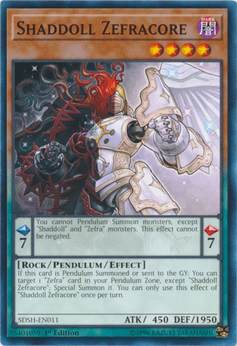 1st Edition, Common, Dark, Pendulum/Effect Monster, Rock, Structure Deck: Shaddoll Showdown, Unlimited Shaddoll Zefracore [SDSH-EN011] Common - Trading Card World