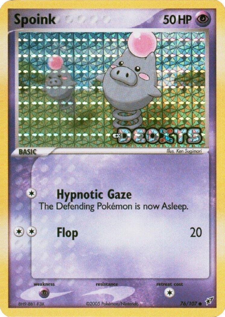 76, Common, EX: Deoxys, Psychic, Psychic[×2], Reverse Holofoil Spoink (76/107) (Stamped) [EX: Deoxys] - Trading Card World