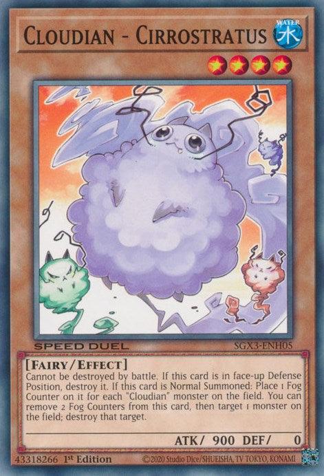 1st Edition, Common, Effect Monster, Fairy, Speed Duel GX: Duelists of Shadows, Water Cloudian - Cirrostratus [SGX3-ENH05] Common - Trading Card World