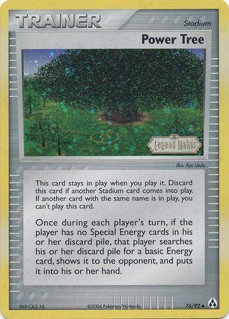 76, EX: Legend Maker, Reverse Holofoil, Stadium, Uncommon Power Tree (76/92) (Stamped) [EX: Legend Maker] - Trading Card World