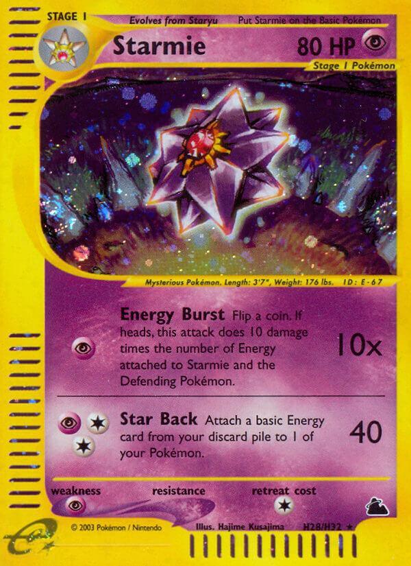 H28, Holo Rare, Holofoil, Psychic, Psychic[×2], Skyridge Starmie (H28/H32) [Skyridge] - Trading Card World
