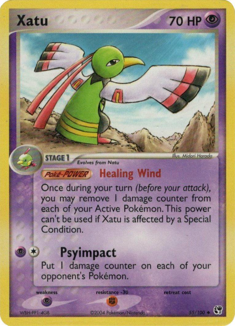 55, EX: Battle Stadium, Fighting[-30], Normal, Psychic, Psychic[×2], Uncommon Xatu (55/100) [EX: Battle Stadium] - Trading Card World