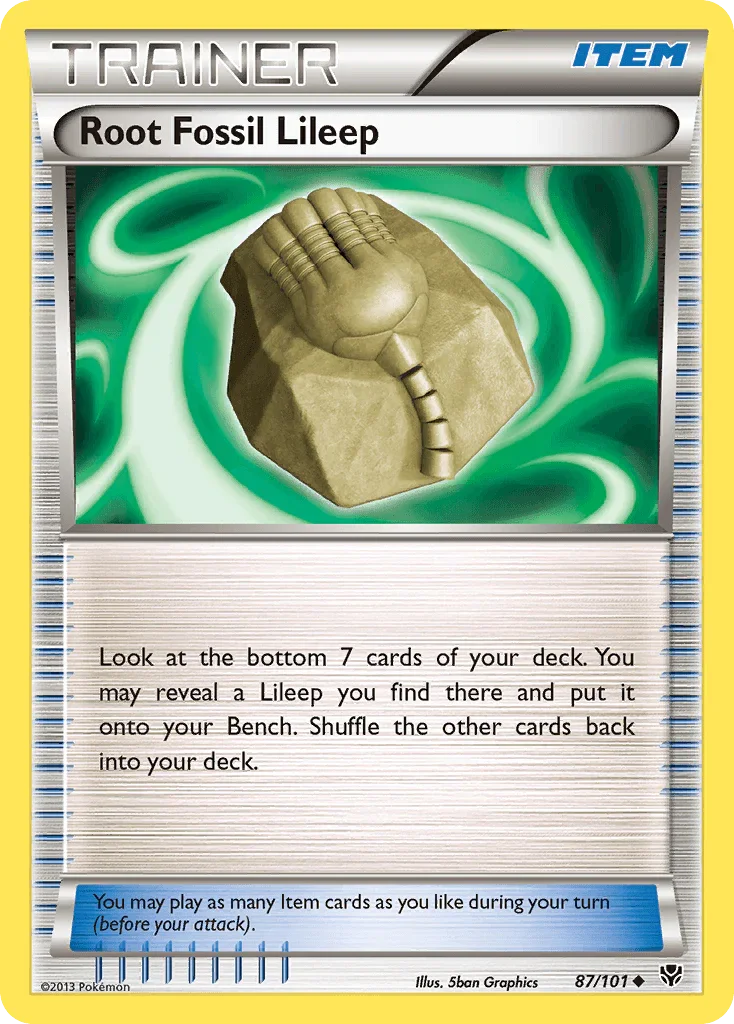 87, Black & White: Plasma Blast, Item, Normal, Reverse Holofoil, Uncommon Root Fossil Lileep (87/101) [Black & White: Plasma Blast] - Trading Card World