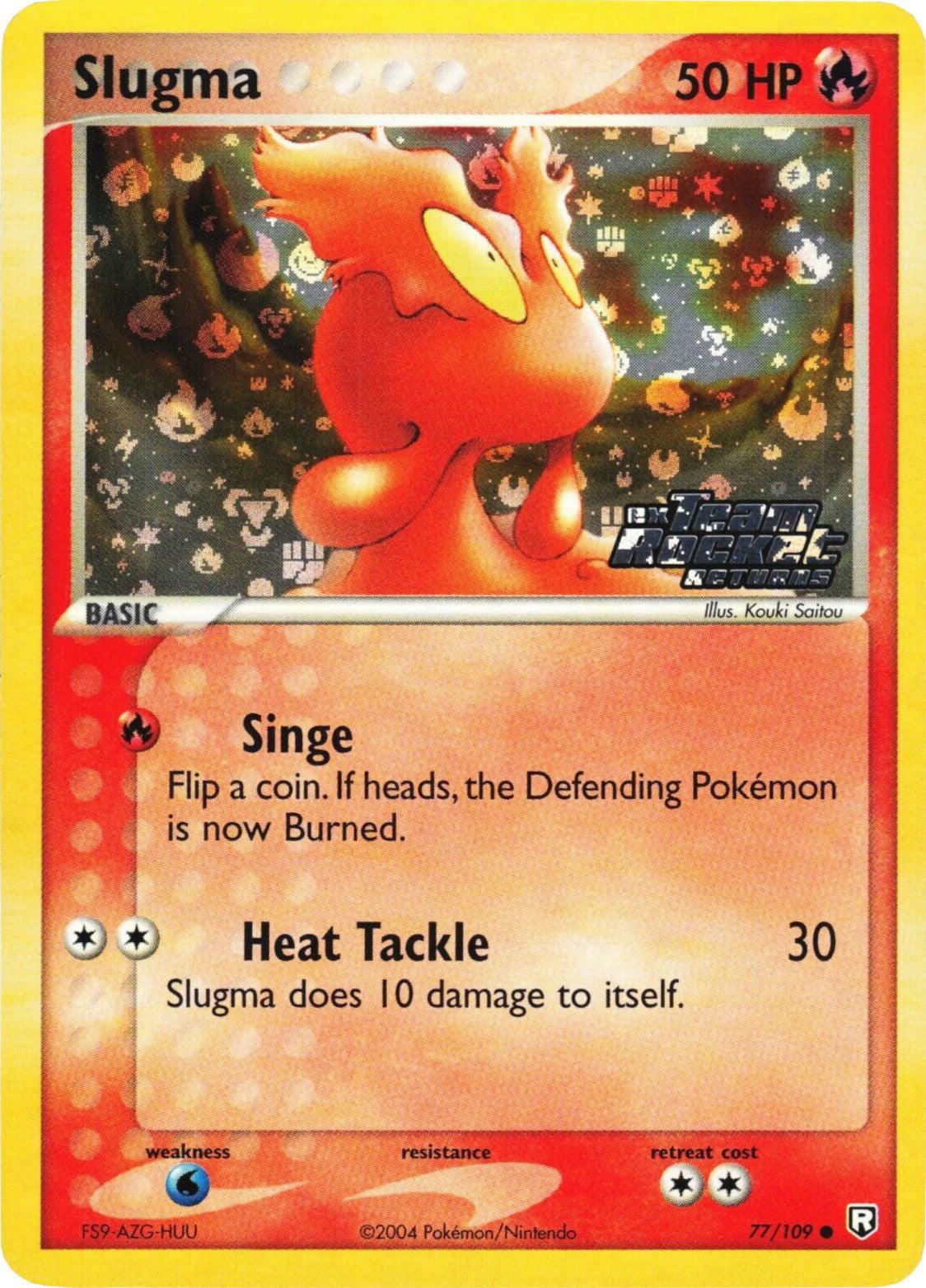 77, Common, EX: Team Rocket Returns, Fire, Reverse Holofoil, Water[×2] Slugma (77/109) (Stamped) [EX: Team Rocket Returns] - Trading Card World