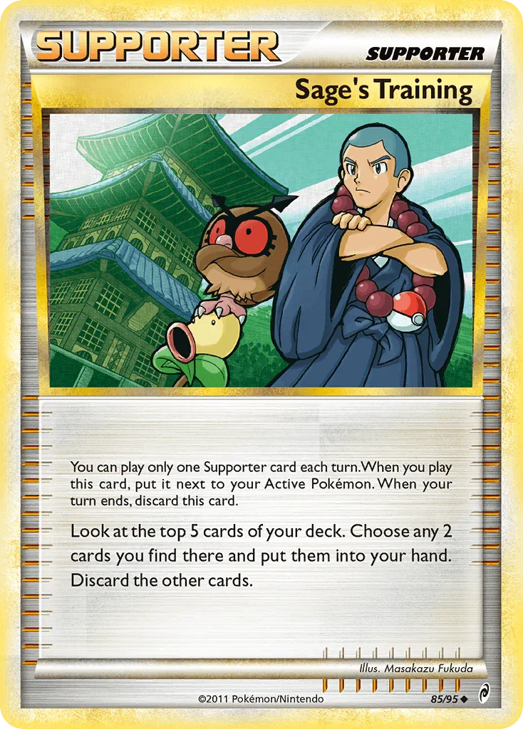 85, HeartGold & SoulSilver: Call of Legends, Normal, Reverse Holofoil, Supporter, Uncommon Sage's Training (85/95) [HeartGold & SoulSilver: Call of Legends] - Trading Card World
