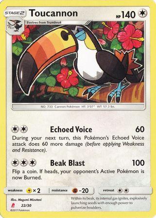 22, Colorless, Fighting[-20], Lightning[×2], Normal, Promo, Sun & Moon: Trainer Kit - Lycanroc Toucannon (22/30) [Sun & Moon: Trainer Kit - Lycanroc] - Trading Card World