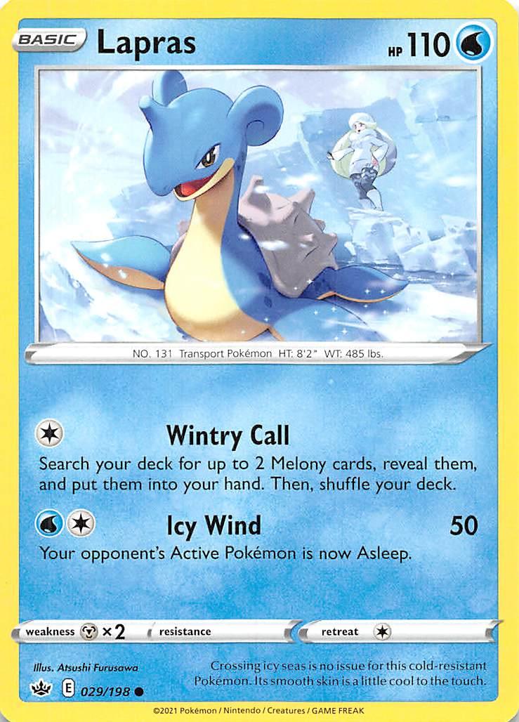 029, Common, Metal[x2], Normal, Reverse Holofoil, Sword & Shield: Chilling Reign, Water Lapras (029/198) [Sword & Shield: Chilling Reign] - Trading Card World