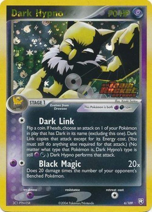 Darkness, EX: Team Rocket Returns, Holo Rare, Psychic, Psychic[×2], Reverse Holofoil Dark Hypno (6/109) (Stamped) [EX: Team Rocket Returns] - Trading Card World