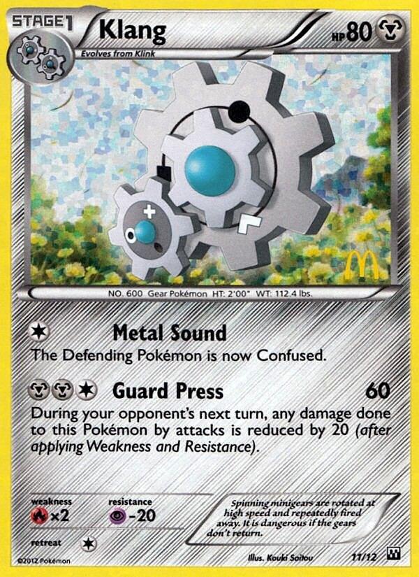 11, Fire[×2], Holofoil, McDonald's Promos: 2012 Collection, Metal, Promo, Psychic[-20] Klang (11/12) [McDonald's Promos: 2012 Collection] - Trading Card World