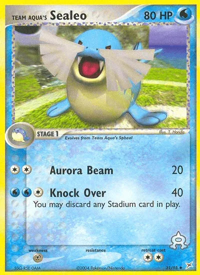 31, EX: Team Magma vs Team Aqua, Metal[×2], Normal, Reverse Holofoil, Uncommon, Water Team Aqua's Sealeo (31/95) [EX: Team Magma vs Team Aqua] - Trading Card World