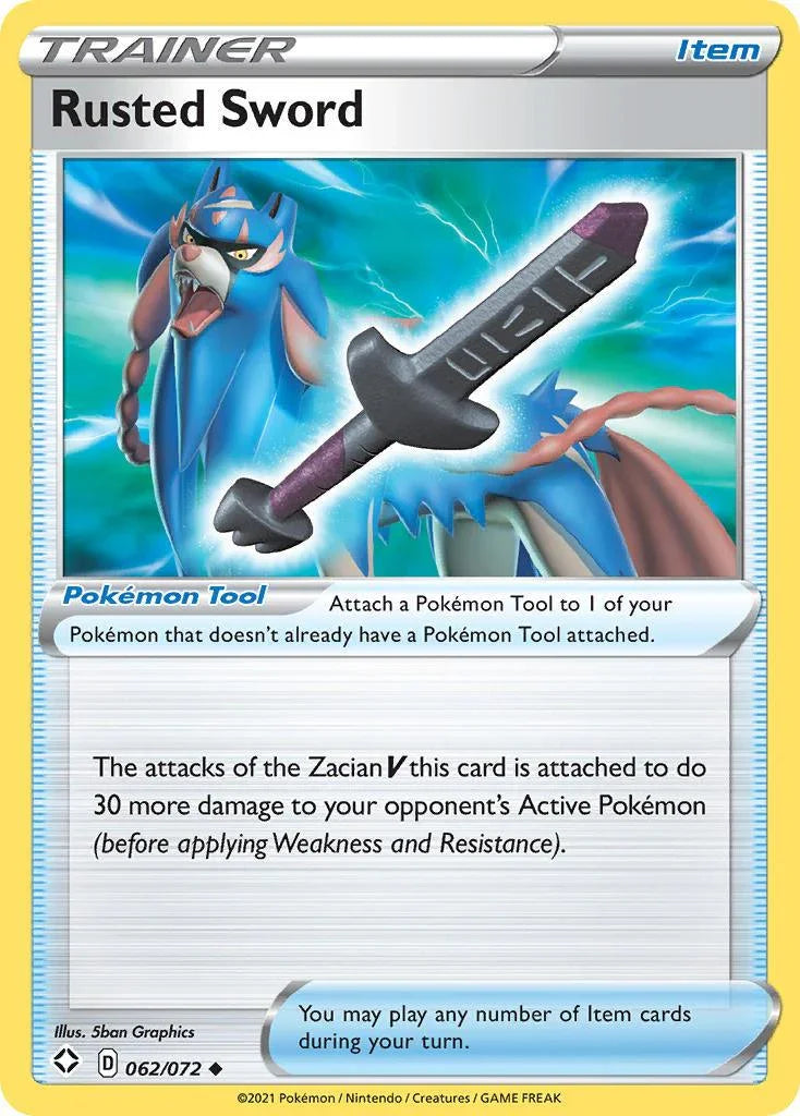062, Item, Normal, Reverse Holofoil, Sword & Shield: Shining Fates, Uncommon Rusted Sword (062/072) [Sword & Shield: Shining Fates] - Trading Card World