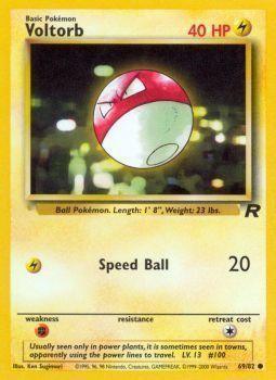 69, Common, Fighting[×2], Lightning, Normal, Team Rocket Unlimited Voltorb (69/82) [Team Rocket Unlimited] - Trading Card World