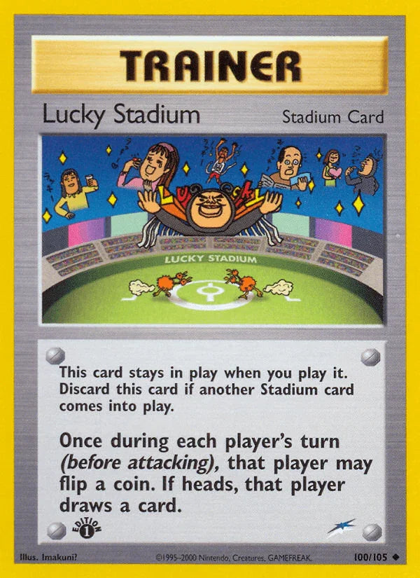 100, 1st Edition Normal, Neo Destiny 1st Edition, Stadium, Uncommon Lucky Stadium (100/105) [Neo Destiny 1st Edition] - Trading Card World