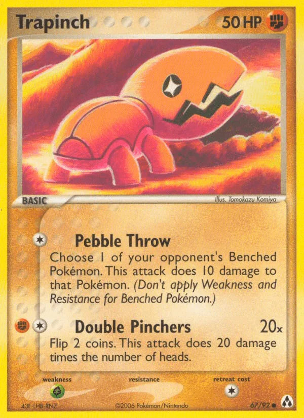 67, Common, EX: Legend Maker, Fighting, Grass[×2], Normal Trapinch (67/92) [EX: Legend Maker] - Trading Card World